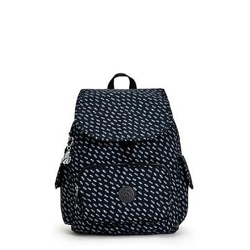 Kipling City Pack Small Printed Ryggsekk Svarte | NO 1699GS